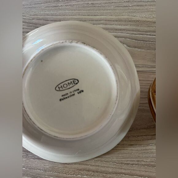 HOME bamboo edged ceramic palm bowls - Picture 4 of 6